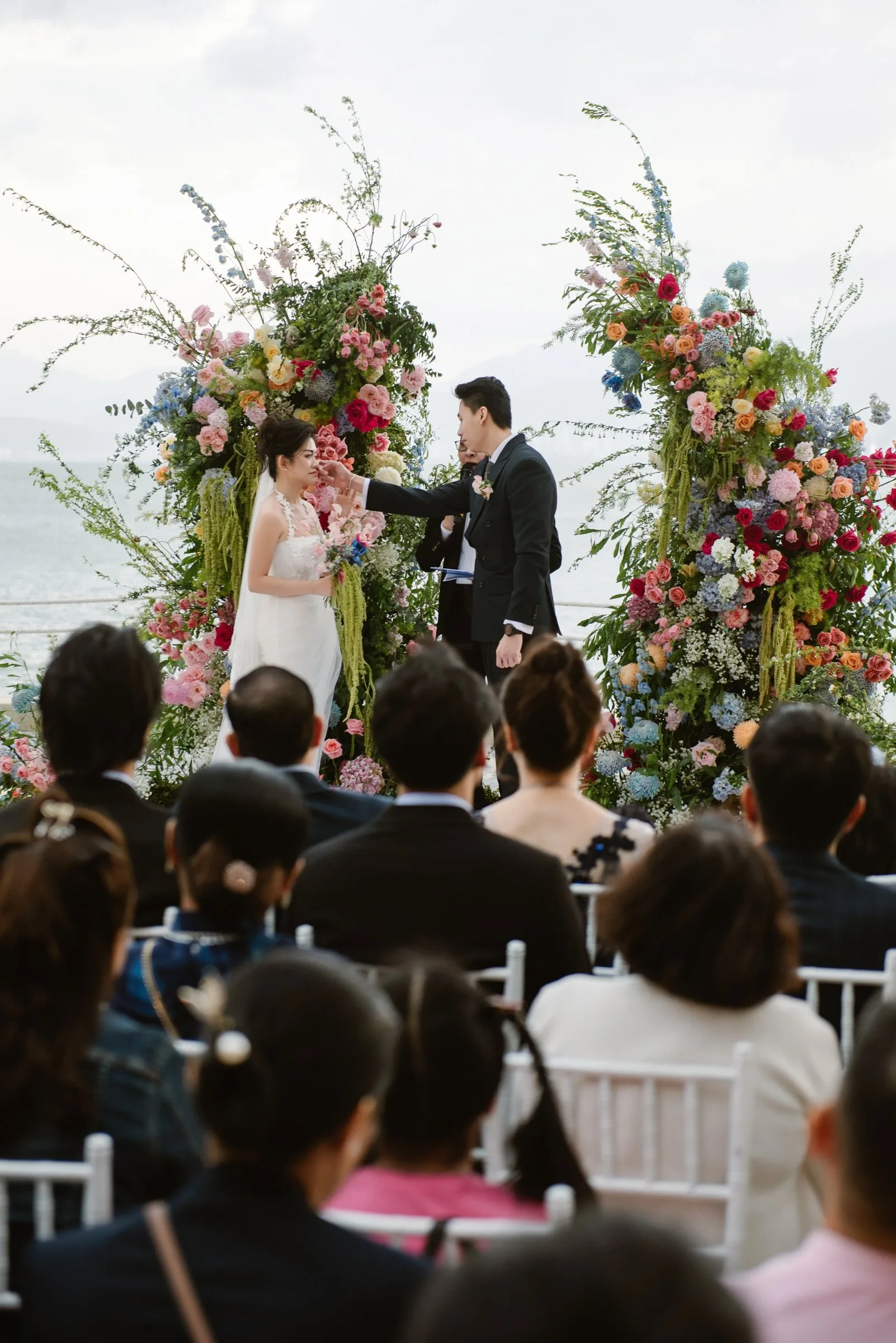 A sunset ceremony overlooking the sea in Nha Trang, on Vietnam's south-central coast.