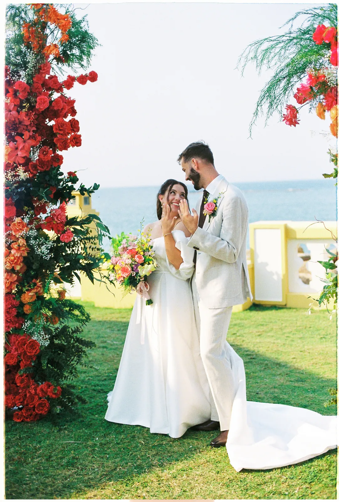 Ash and Jemma's destination wedding at Victoria Hoi An Beach Resort, captured on 35mm film.