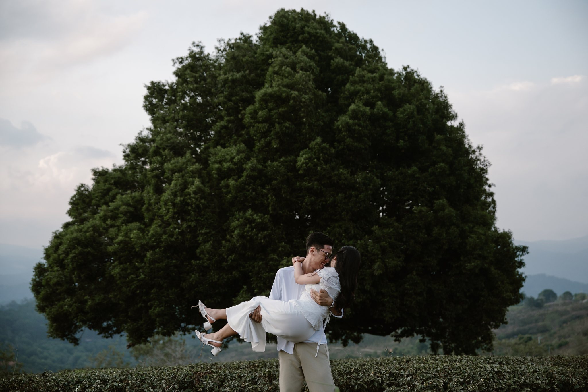 An & Phuong: A Three-Location Da Lat Pre-Wedding & Engagement Shoot, from Misty Suoi Tia to the Cau Dat Tea Hills