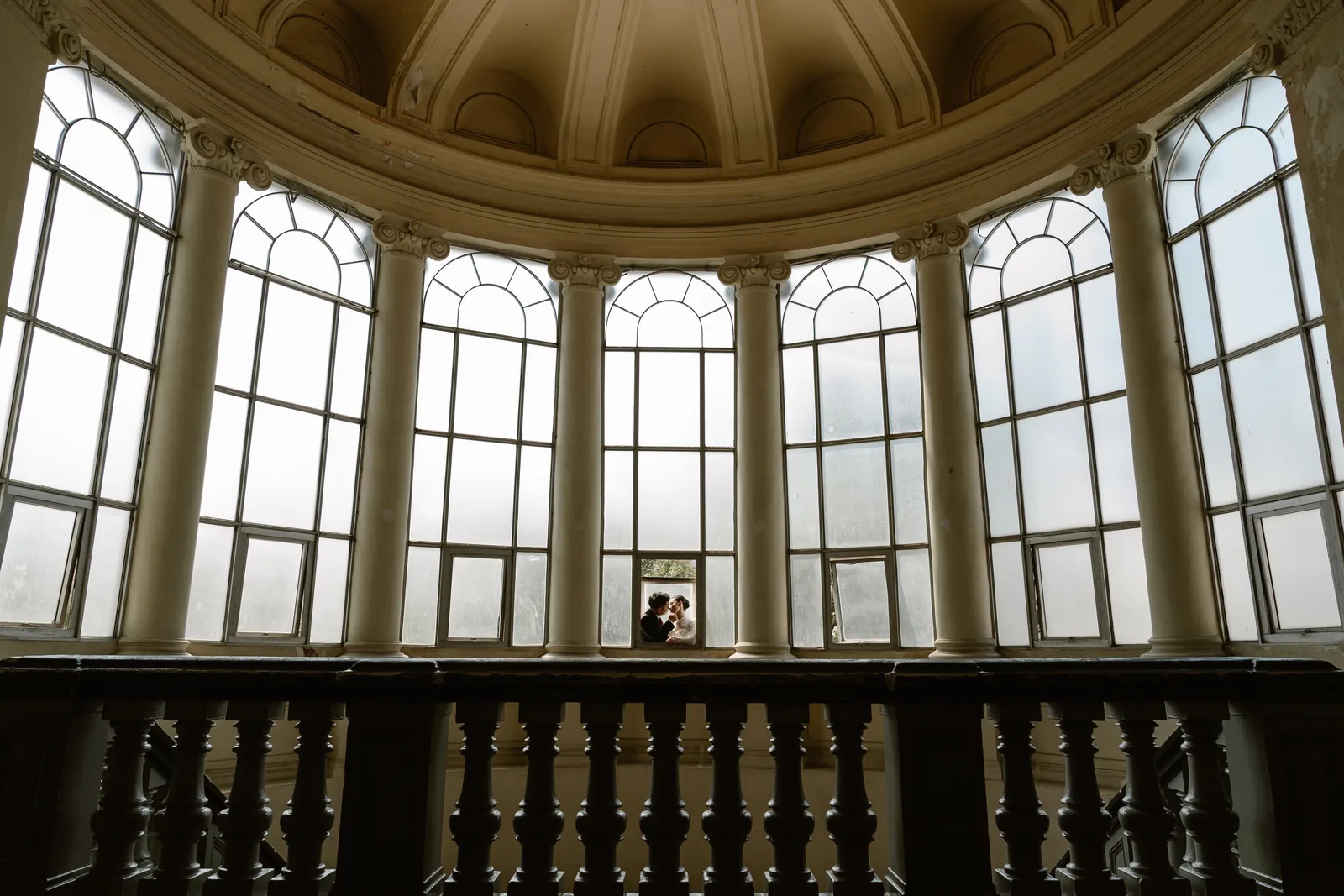 Light through the museum's domed rotunda