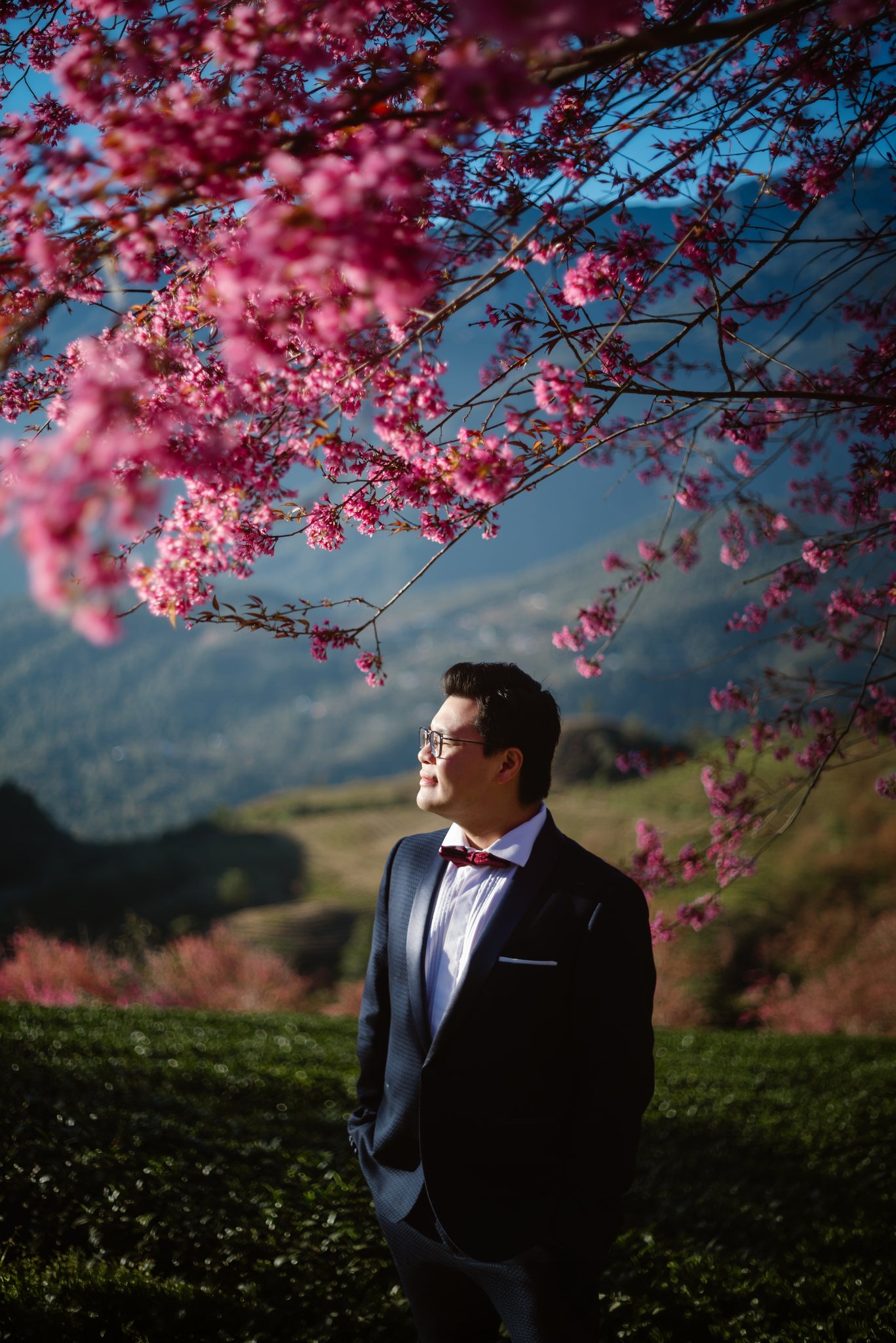 Sapa Pre-Wedding & Engagement Photos: Karen & Wilson's Cherry Blossom Love Story