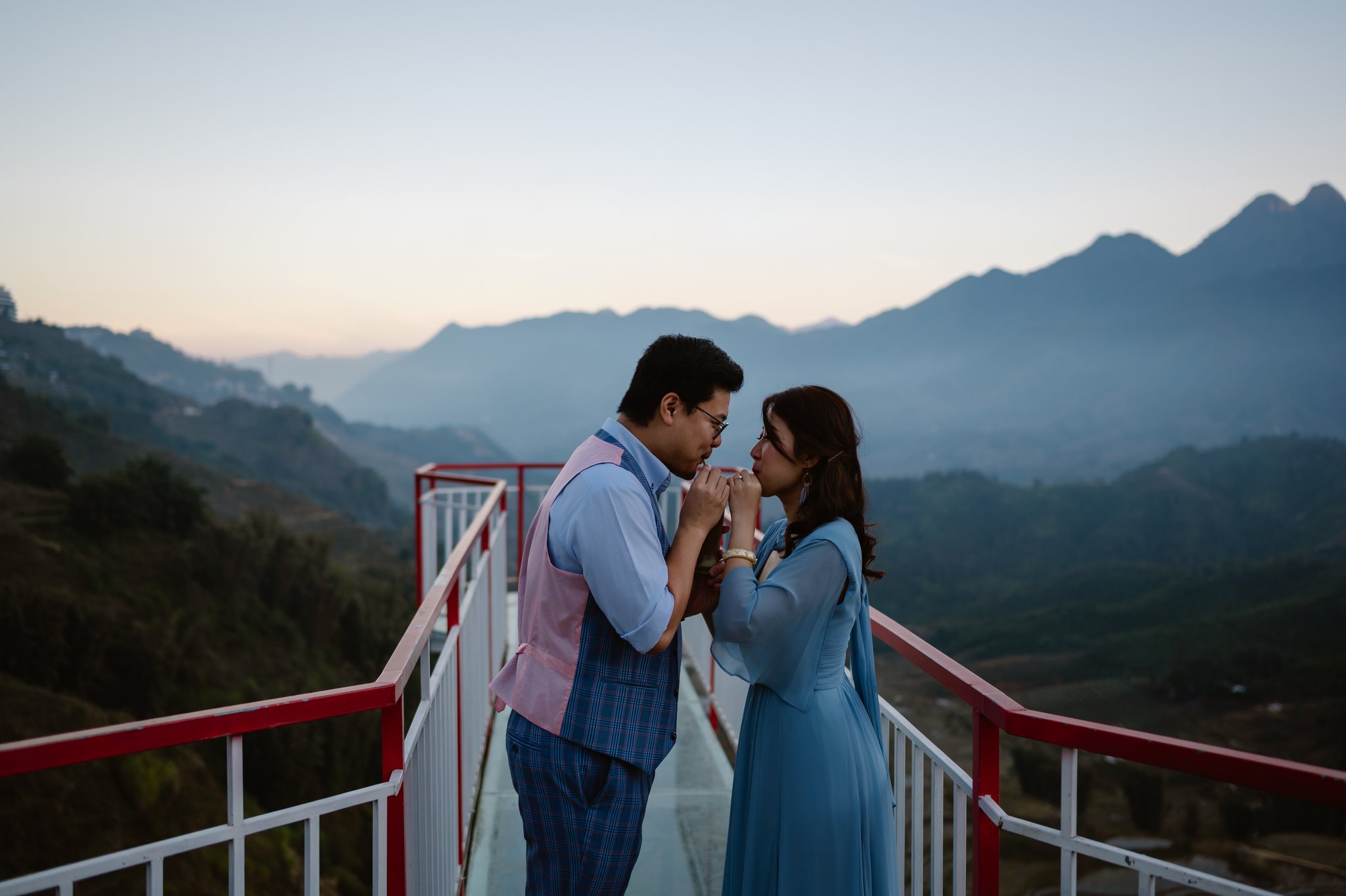 Sapa Pre-Wedding & Engagement Photos: Karen & Wilson's Cherry Blossom Love Story