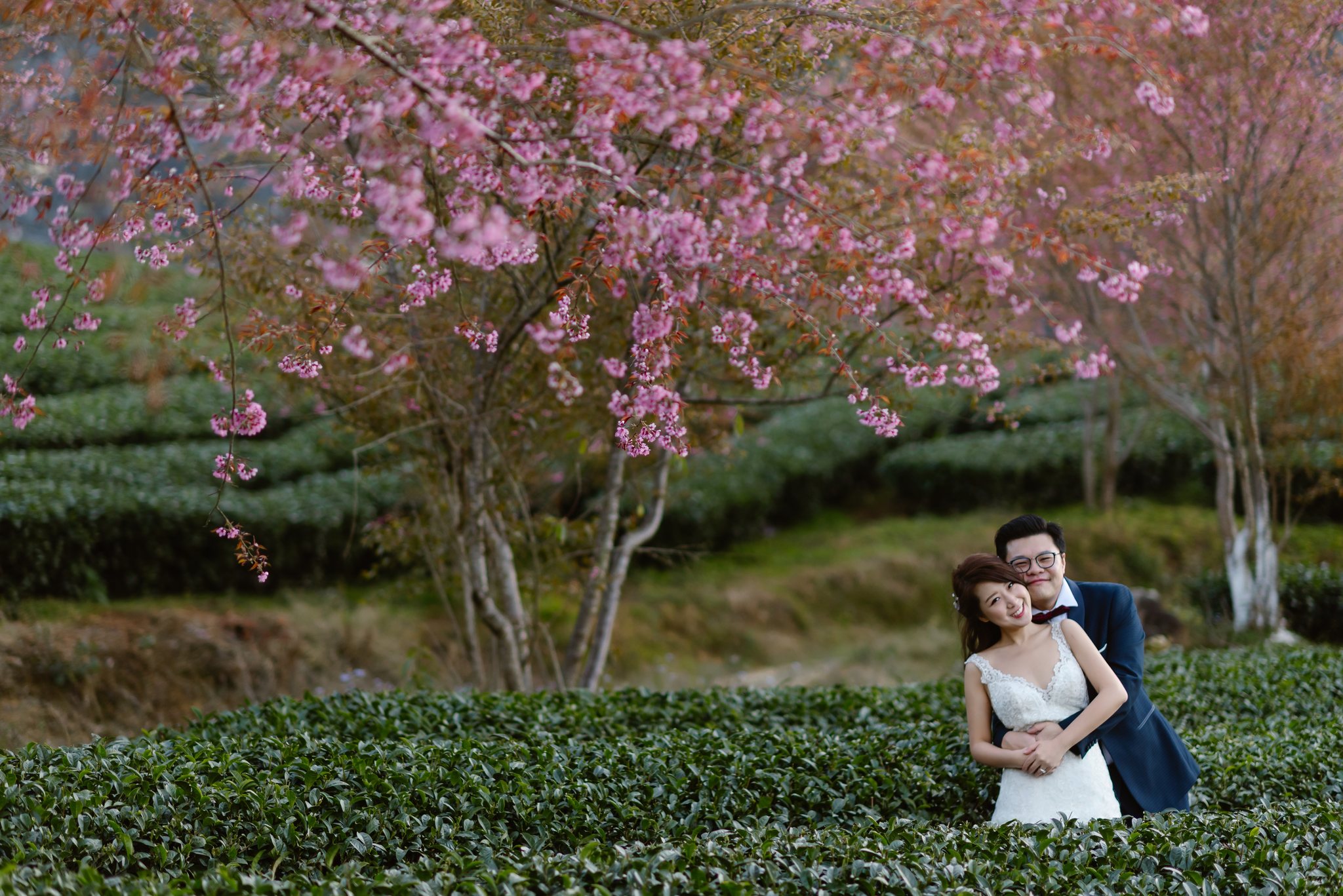 Sapa Pre-Wedding & Engagement Photos: Karen & Wilson's Cherry Blossom Love Story