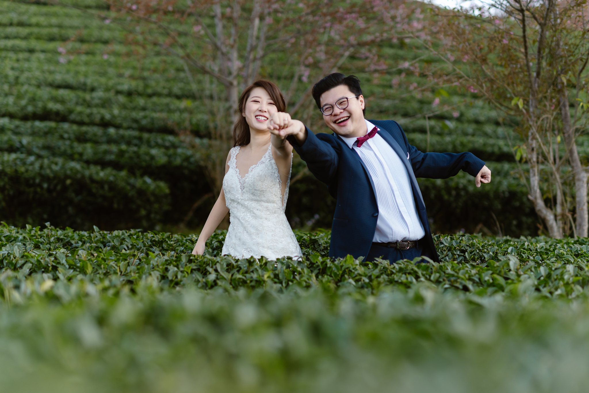Sapa Pre-Wedding & Engagement Photos: Karen & Wilson's Cherry Blossom Love Story