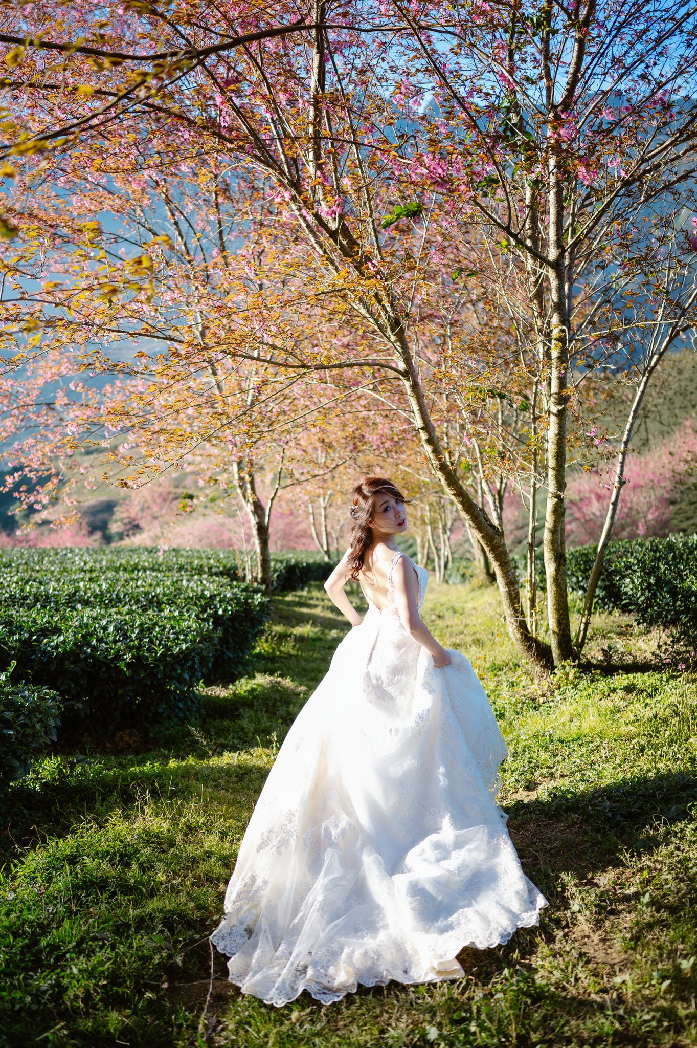 Sapa Pre-Wedding & Engagement Photos: Karen & Wilson's Cherry Blossom Love Story