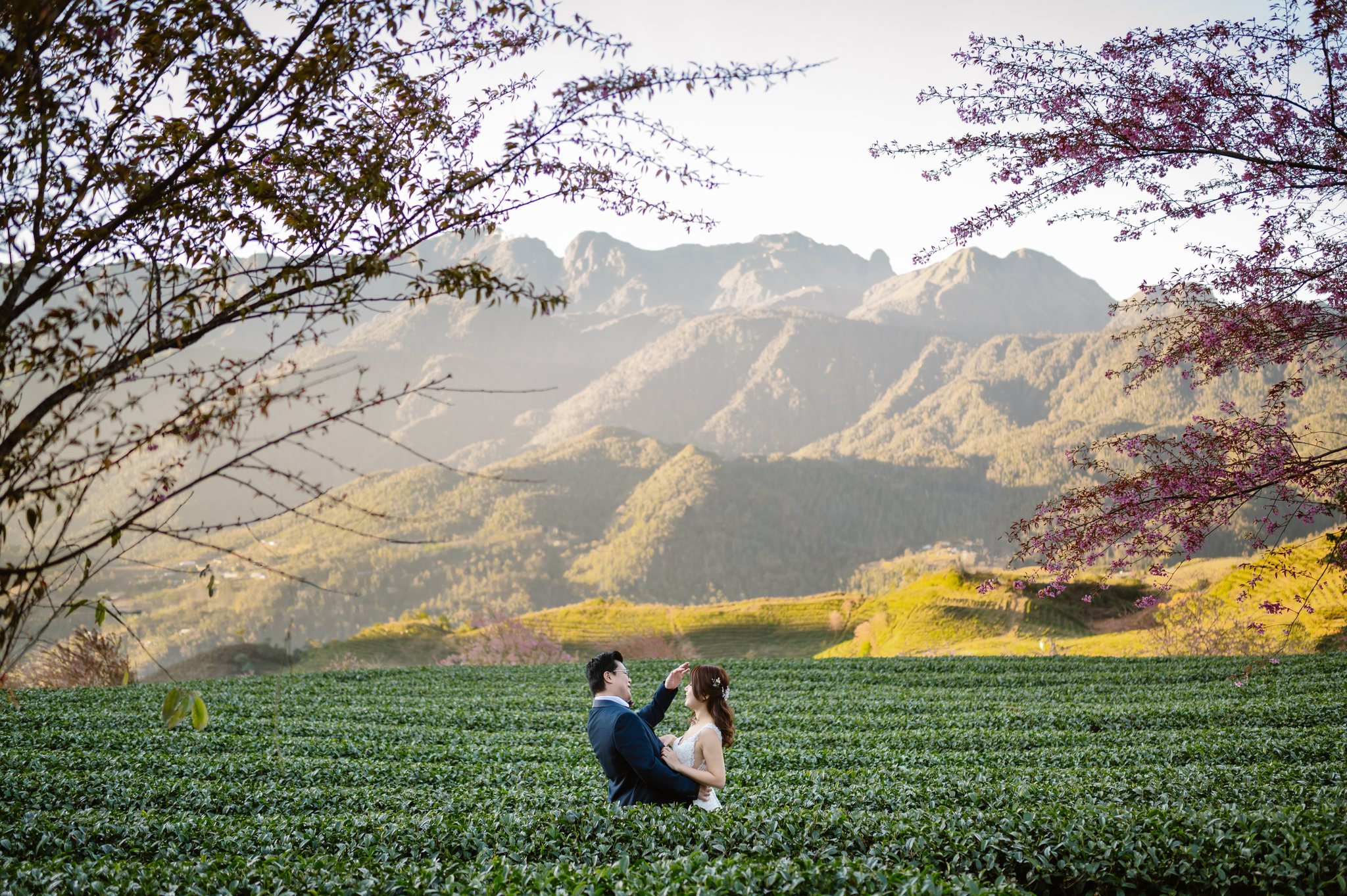 Sapa Pre-Wedding & Engagement Photos: Karen & Wilson's Cherry Blossom Love Story