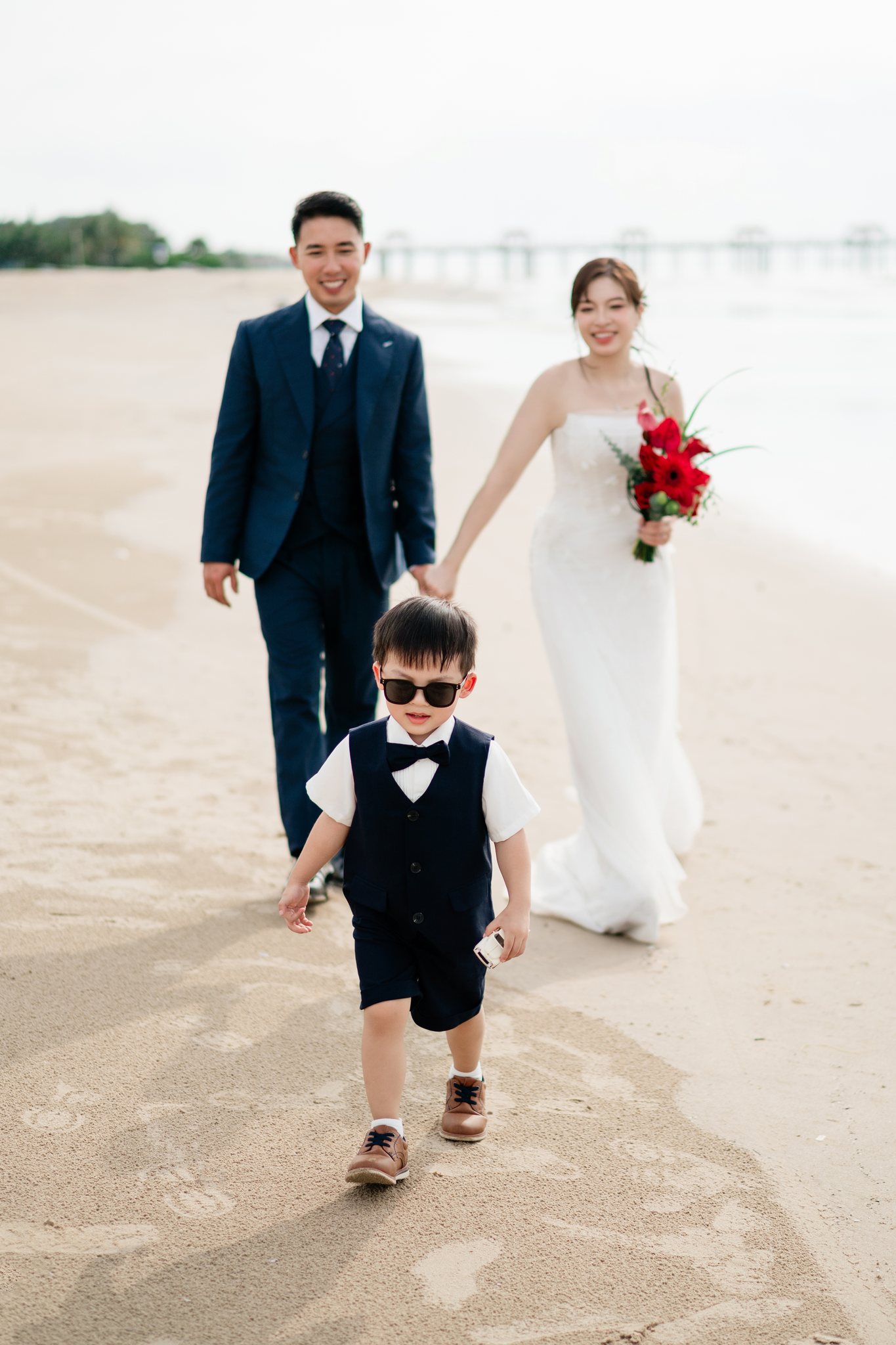 Melia Ho Tram Family & Engagement Photoshoot: A Beach Resort Session Near Saigon (Tim & Hai Anh)