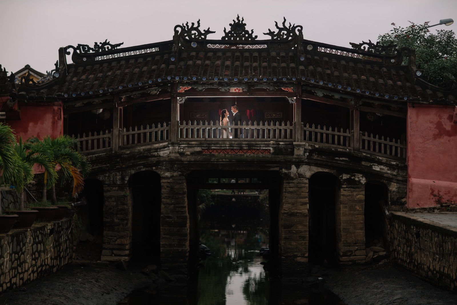 The Japanese Covered Bridge, Hoi An's most famous landmark, as the light went soft.