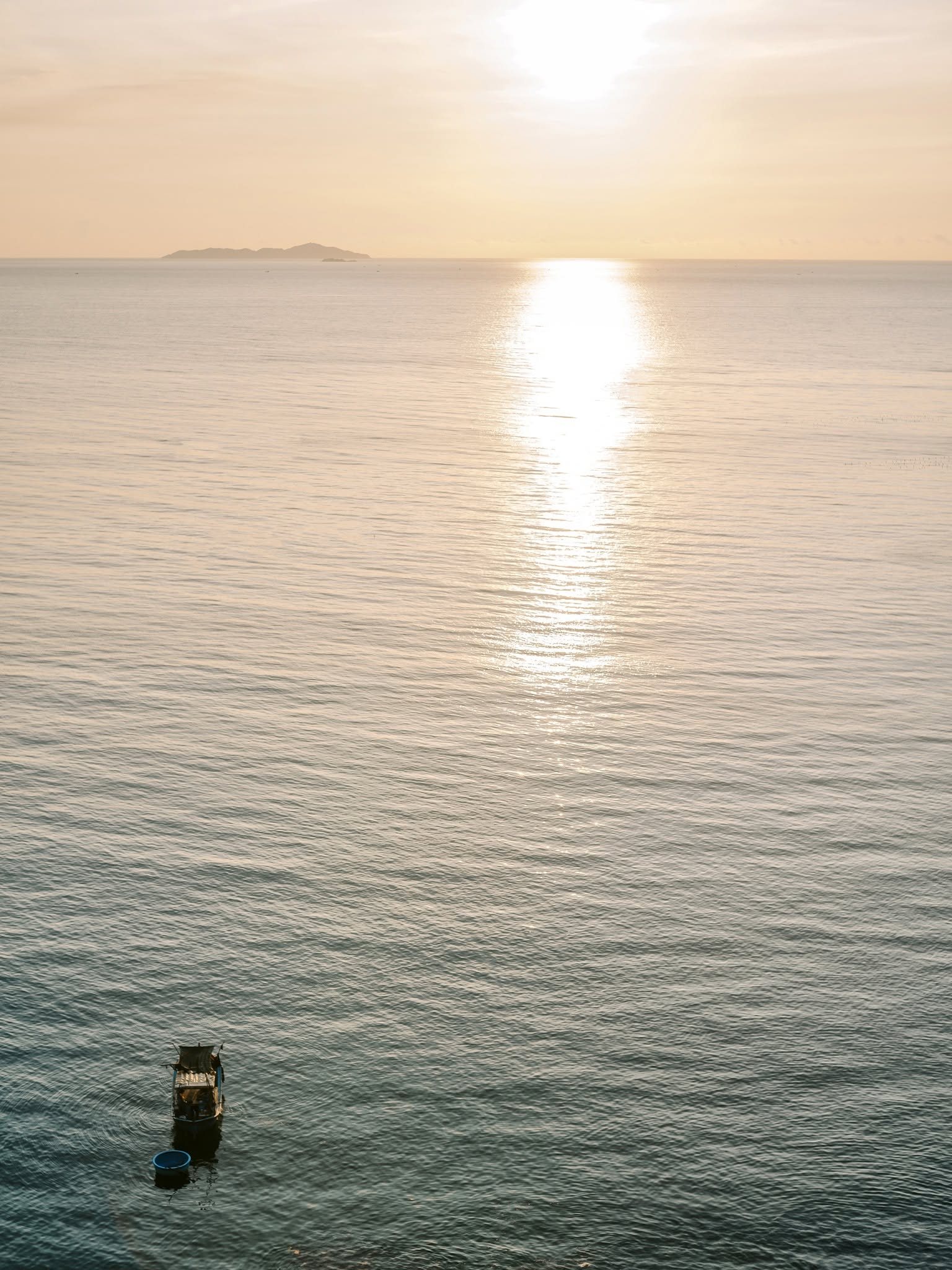 Sunrise over the sea off Nha Trang, moments before the shoot began.