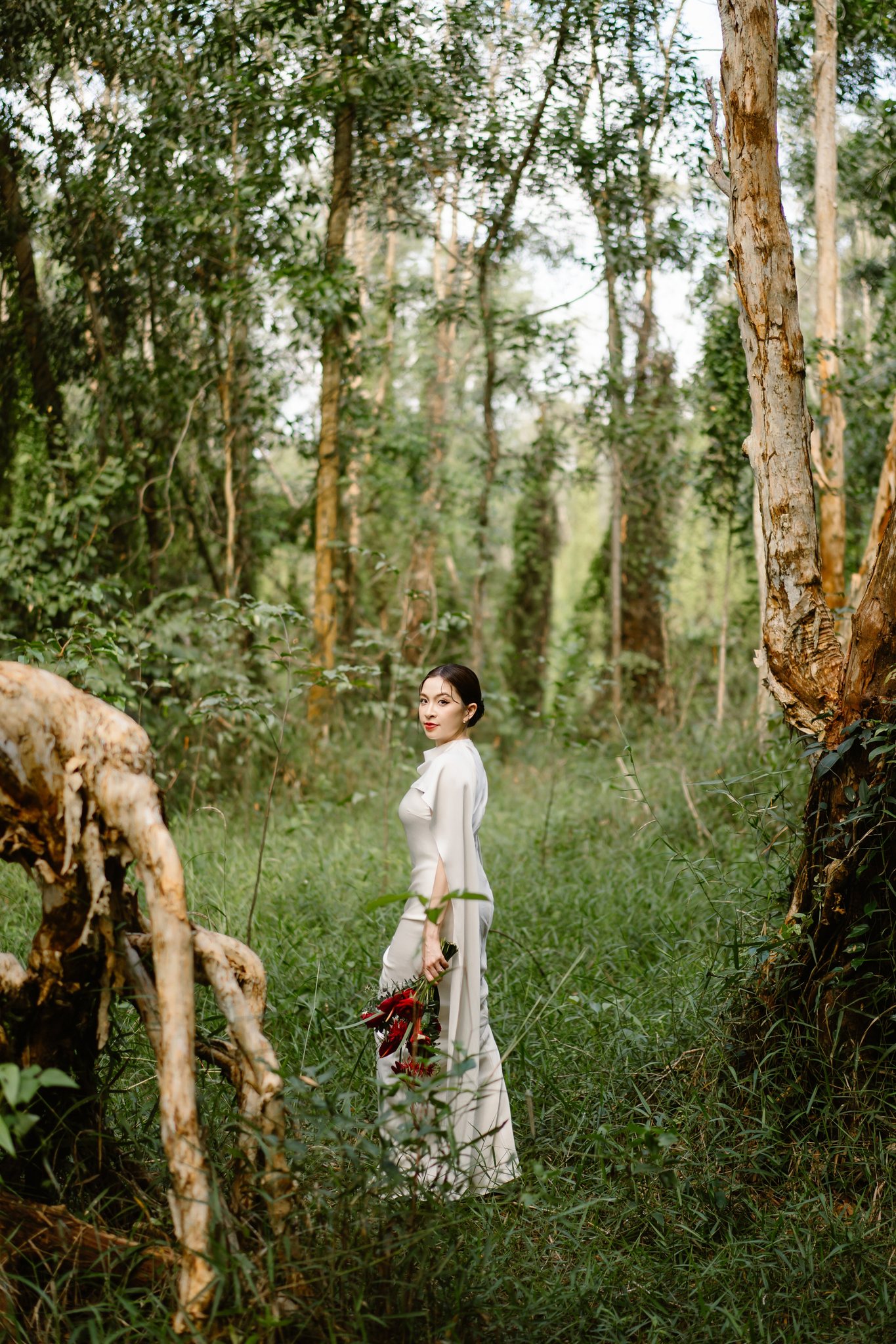 Ho Tram & Vung Tau Pre-Wedding & Engagement Shoot: A Cinematic Forest Near Saigon (Tim & Hai Anh)
