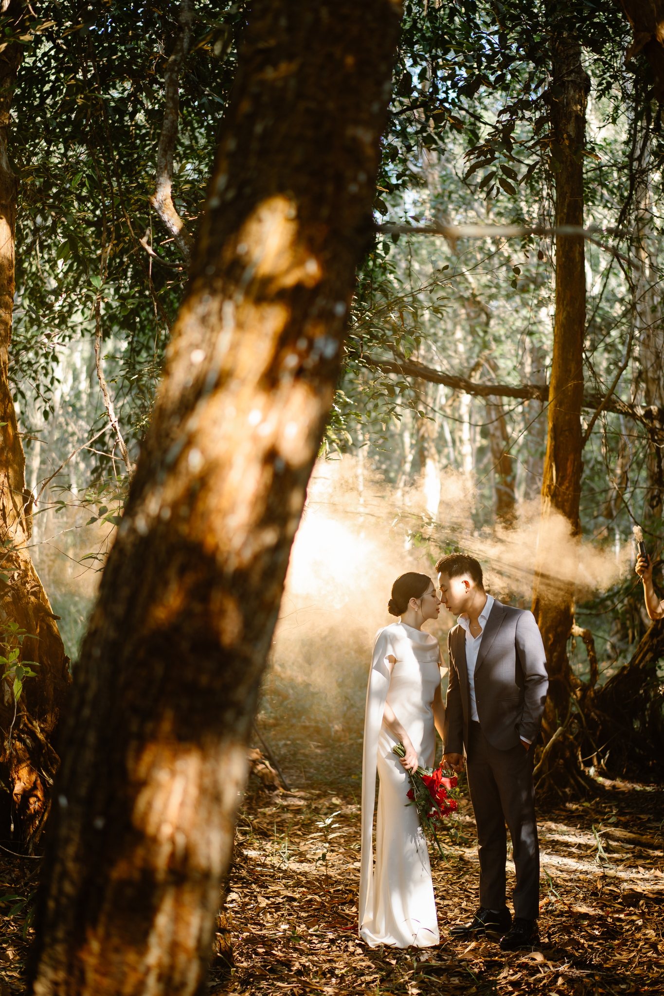 Ho Tram & Vung Tau Pre-Wedding & Engagement Shoot: A Cinematic Forest Near Saigon (Tim & Hai Anh)
