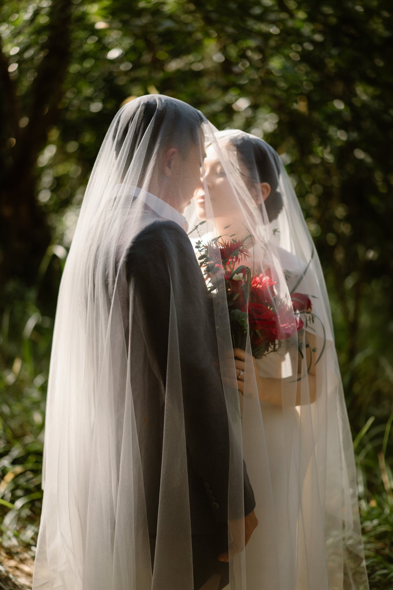 Ho Tram & Vung Tau Pre-Wedding & Engagement Shoot: A Cinematic Forest Near Saigon (Tim & Hai Anh)