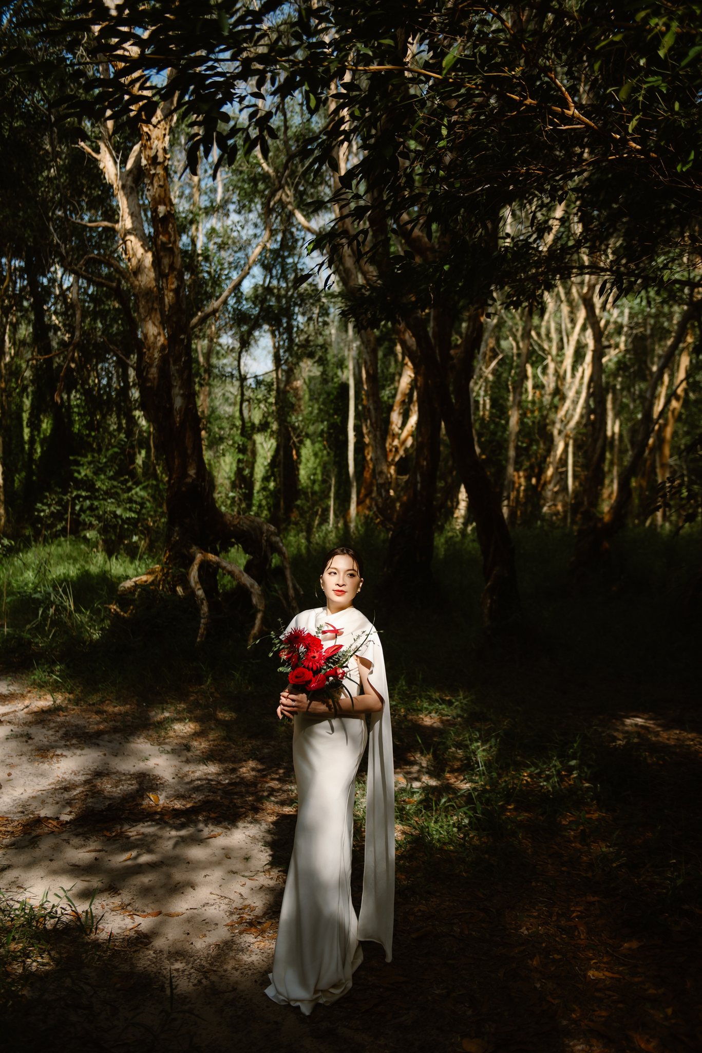 Ho Tram & Vung Tau Pre-Wedding & Engagement Shoot: A Cinematic Forest Near Saigon (Tim & Hai Anh)