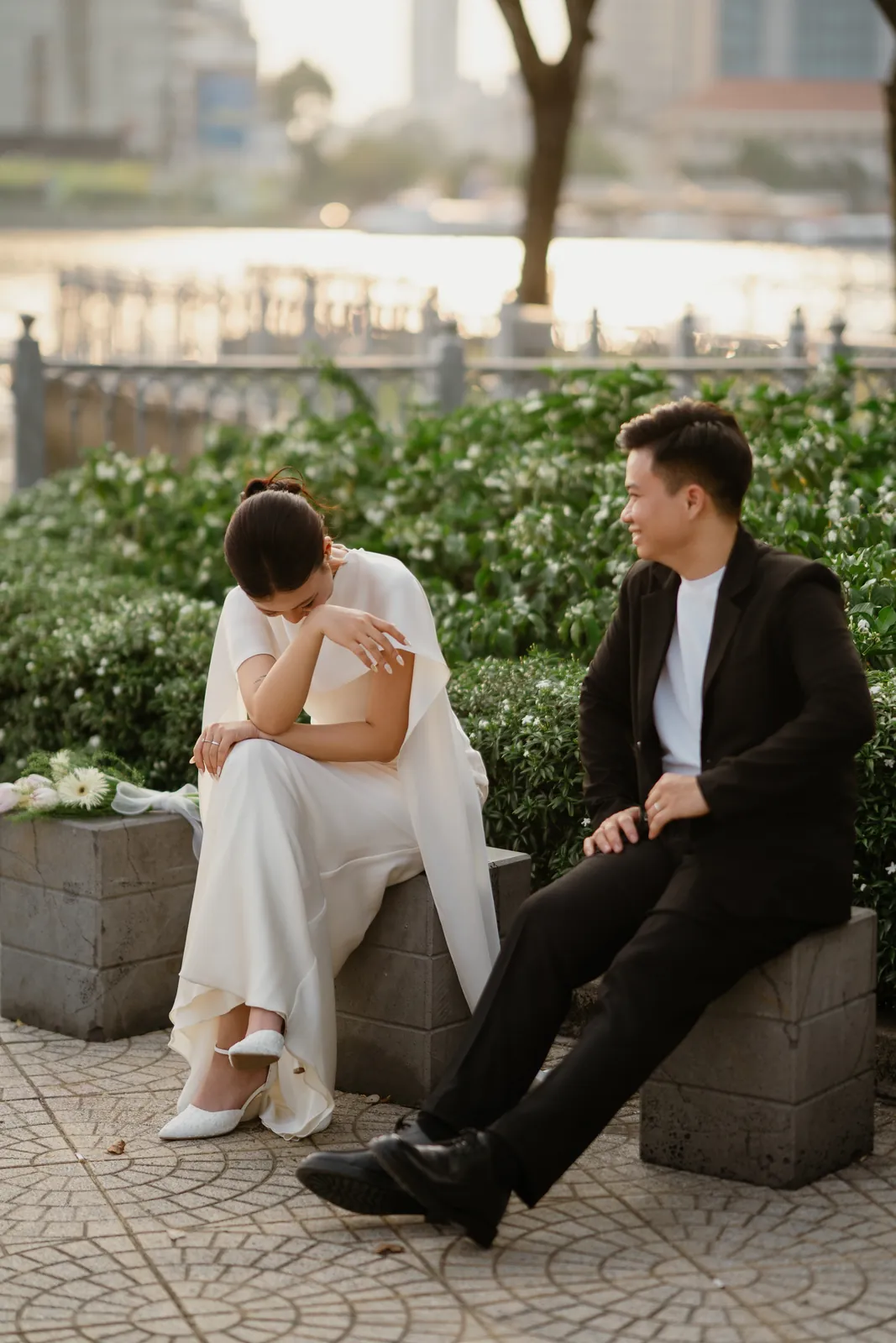 A quiet moment by the river at golden hour.
