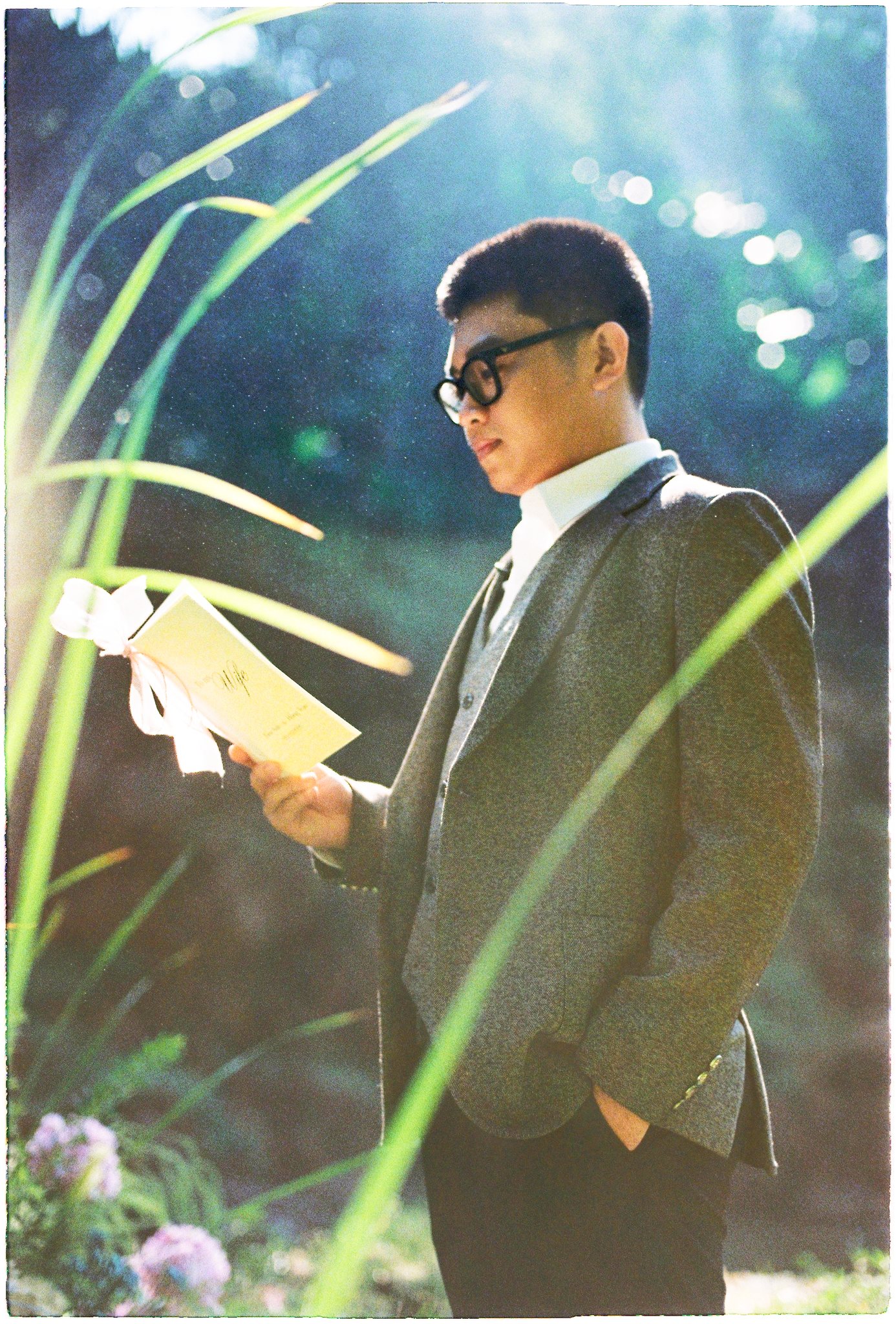 A Da Lat Waterfall Elopement on 35mm Film — Tiến Anh & Trân's Private Vow Ceremony at Liêng Chi Nha & Suối Tía
