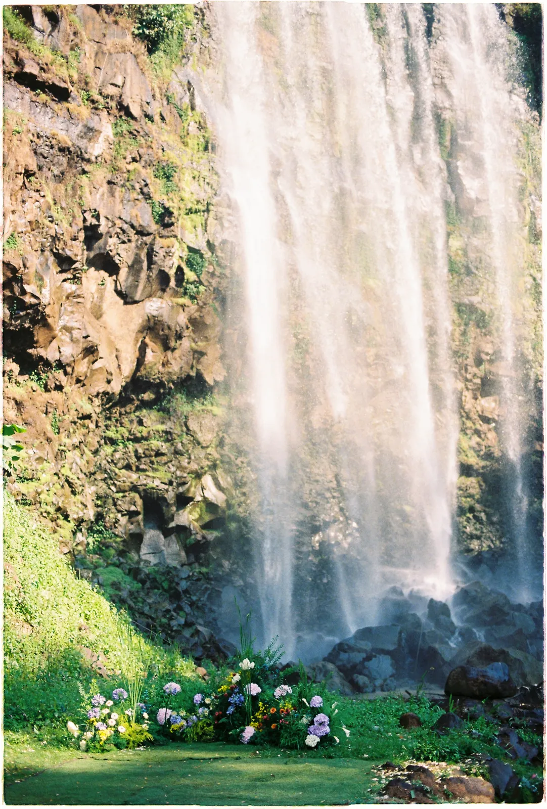 A Da Lat Waterfall Elopement on 35mm Film: Tiến Anh & Trân's Private Vow Ceremony at Liêng Chi Nha & Suối Tía