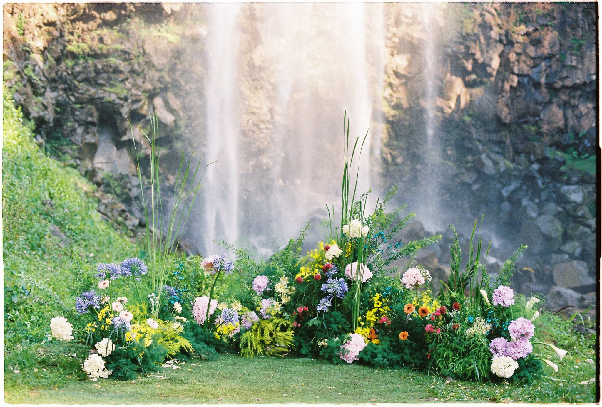 A Da Lat Waterfall Elopement on 35mm Film — Tiến Anh & Trân's Private Vow Ceremony at Liêng Chi Nha & Suối Tía