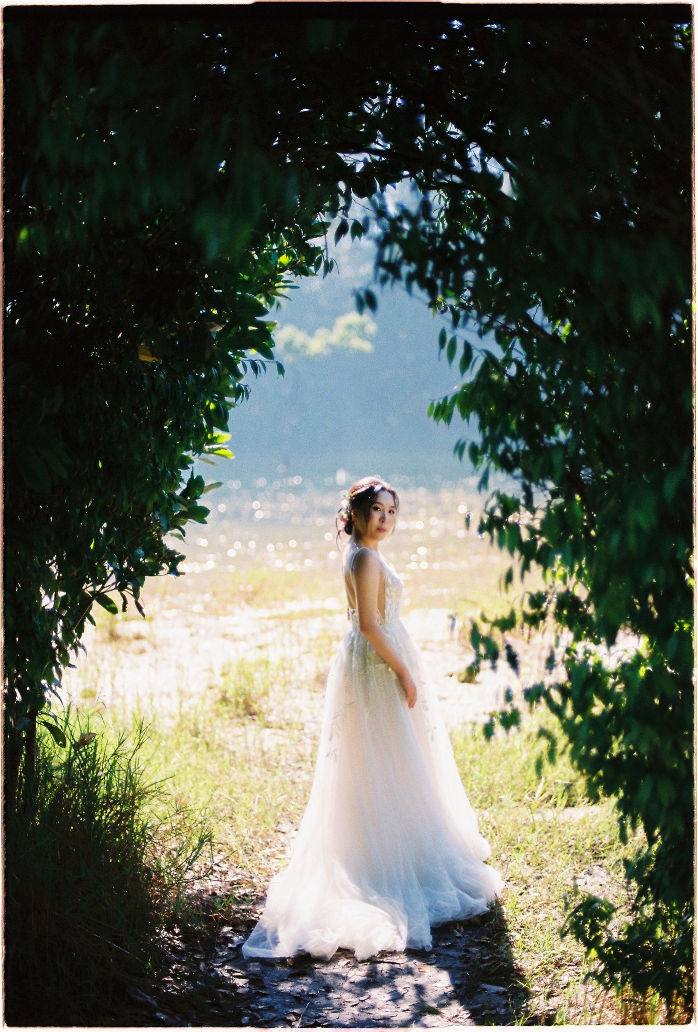 A Da Lat Waterfall Elopement on 35mm Film — Tiến Anh & Trân's Private Vow Ceremony at Liêng Chi Nha & Suối Tía