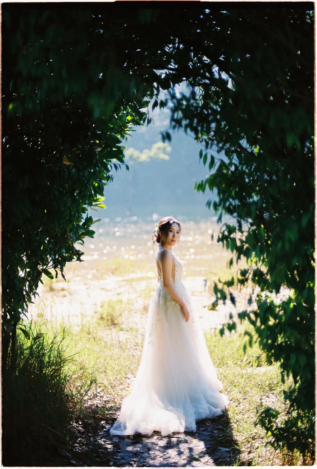 A Da Lat Waterfall Elopement on 35mm Film: Tiến Anh & Trân's Private Vow Ceremony at Liêng Chi Nha & Suối Tía