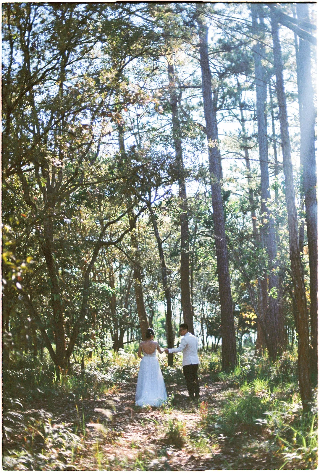 A Da Lat Waterfall Elopement on 35mm Film: Tiến Anh & Trân's Private Vow Ceremony at Liêng Chi Nha & Suối Tía