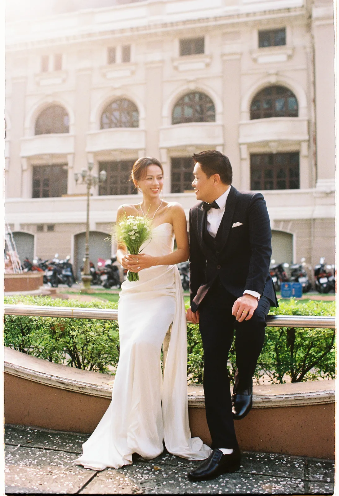 A film pre-wedding at the Saigon Opera House, Vietnam