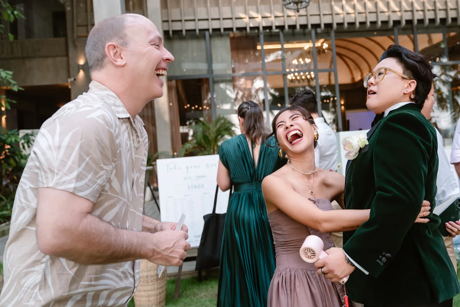 A joyful Vietnamese and American wedding celebration in Saigon