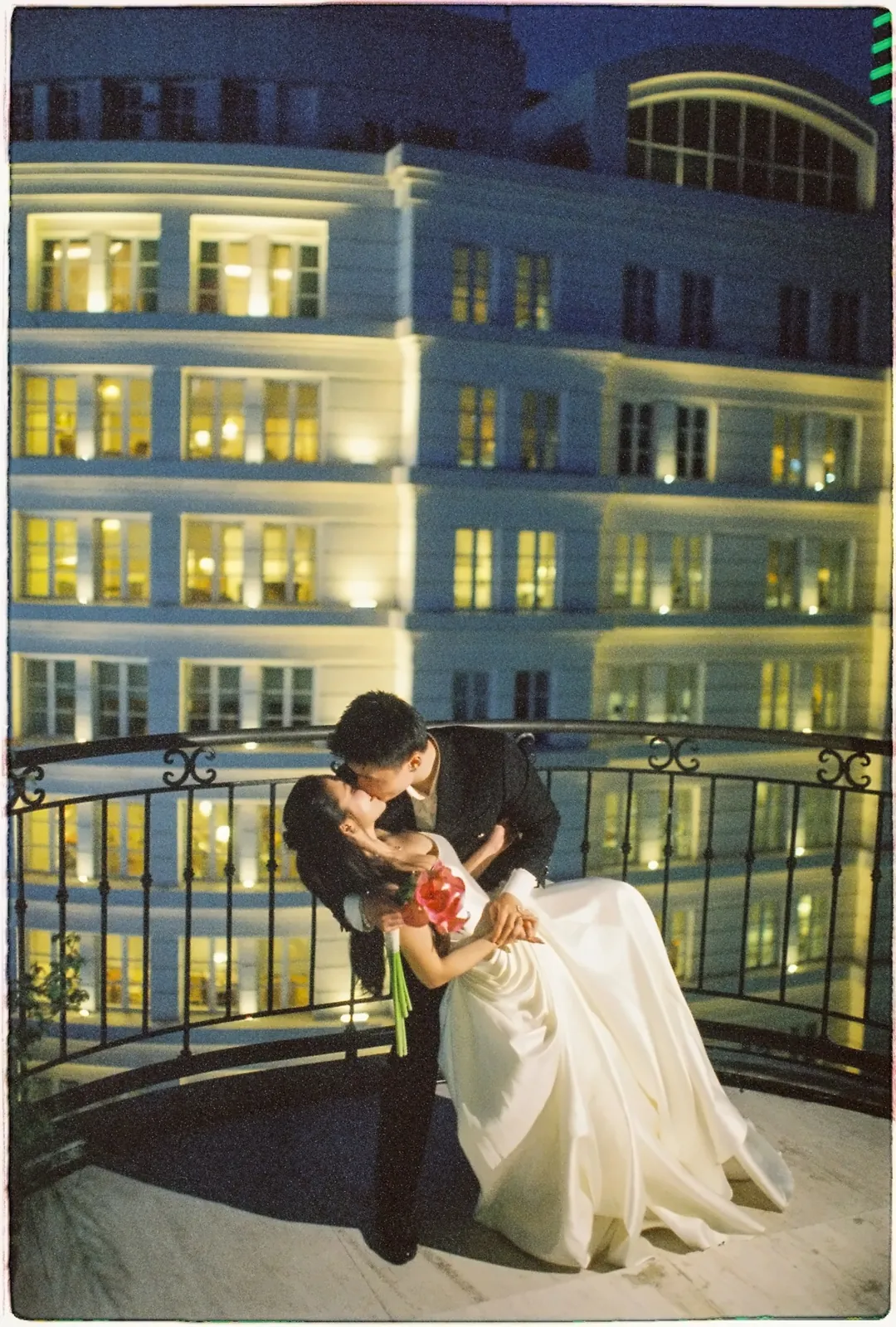 A Saigon Film Pre-Wedding in Three Looks: Áo Dài, Cheongsam and a European Rooftop | Ngọc & Phong