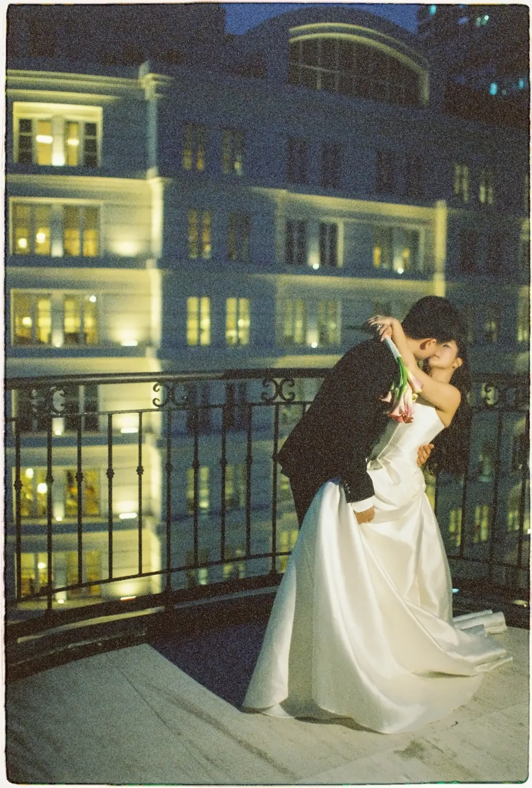 A Saigon Film Pre-Wedding in Three Looks: Áo Dài, Cheongsam and a European Rooftop | Ngọc & Phong