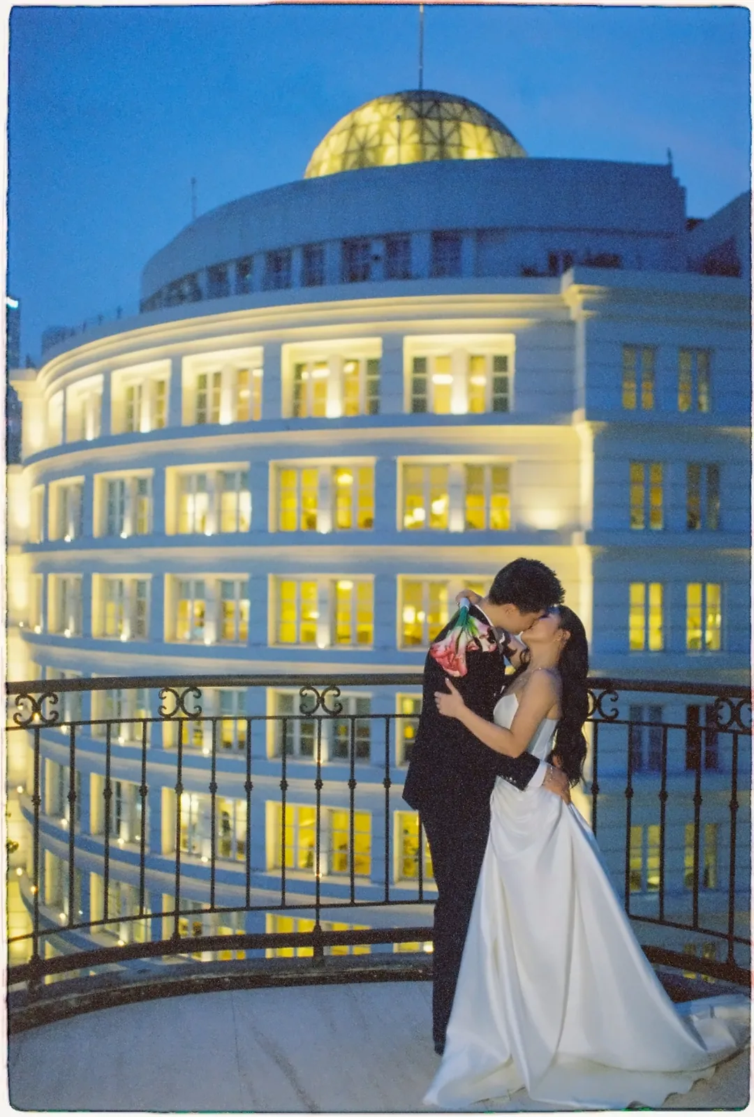 A Saigon Film Pre-Wedding in Three Looks: Áo Dài, Cheongsam and a European Rooftop | Ngọc & Phong